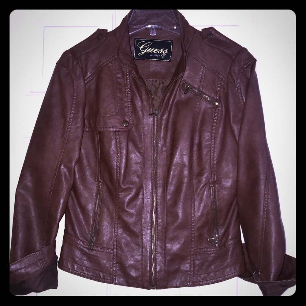 Guess faux leather jacket 🌟LIKE NEW🌟